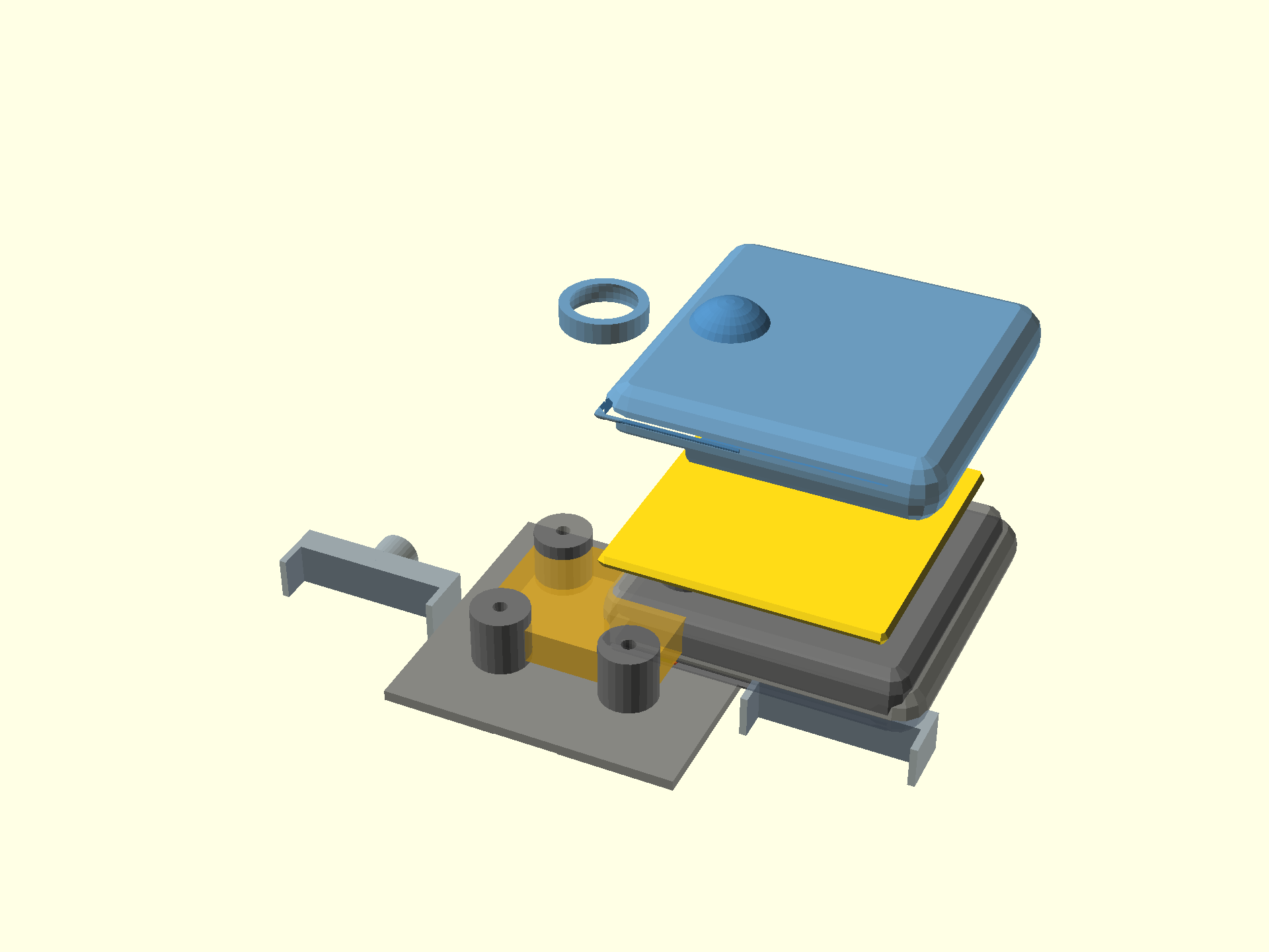 Pulse — Haptic wristband — 3 LRA triangle array, 2-part clamshell, stadium anticipation